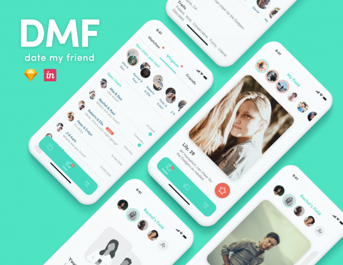 Date My Friend mobile app project, here's the voice of a new designer in an ongoing project