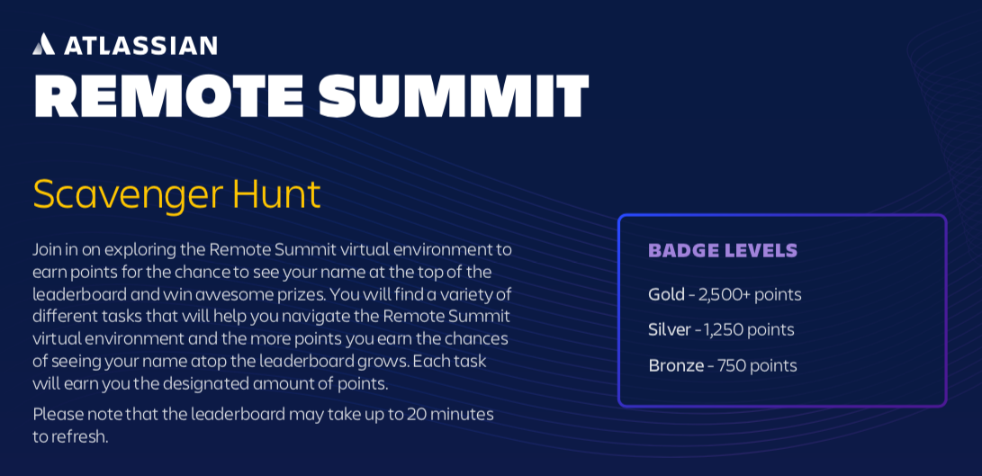 Atlassian Remote Summit 2020 scavenger hunt